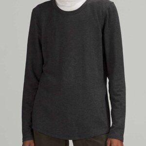 NWT Lululemon Ever Ready Long Sleeve Shirt Heathered Black Size 4 PERFECT NEW